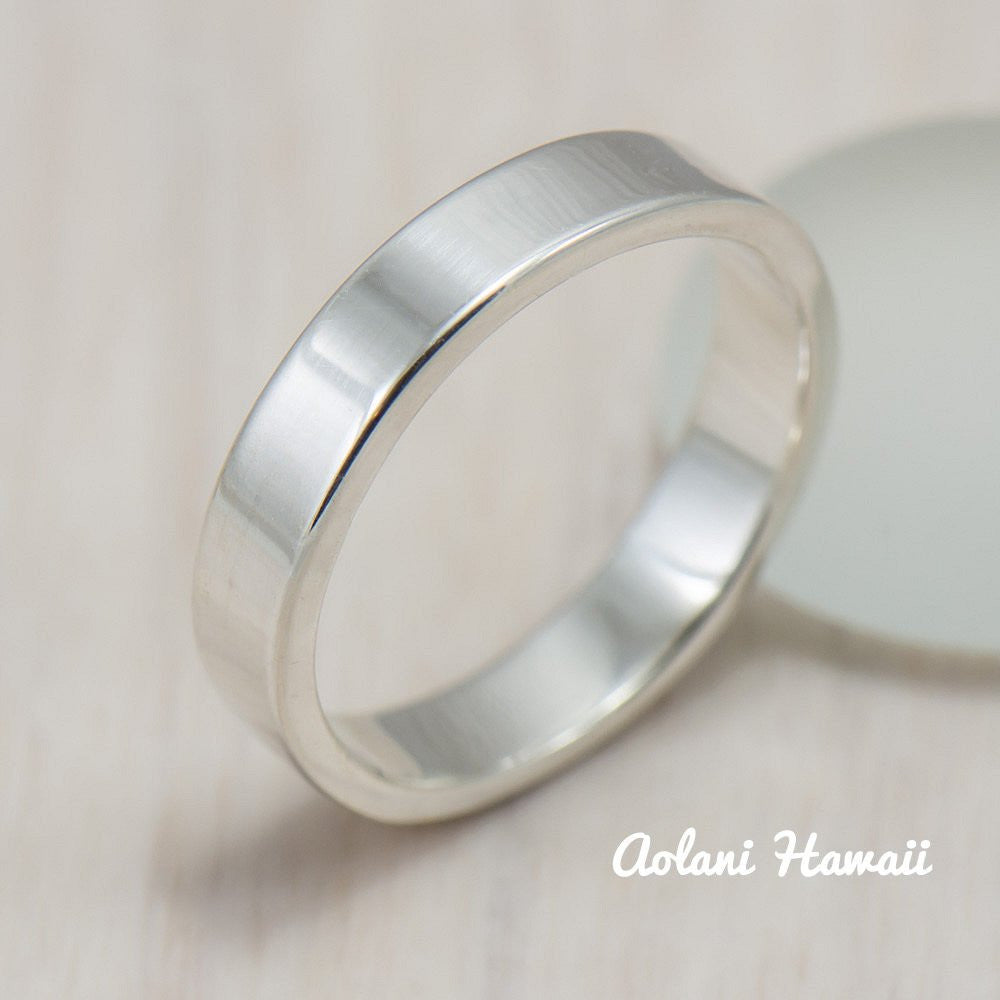 925 Sterling Silver Flat Ring (4mm - 8mm width, Flat style) - Aolani Hawaii - 3