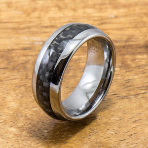 Fiberglass Ring Handmade with Tungsten (6mm width, barrel style)