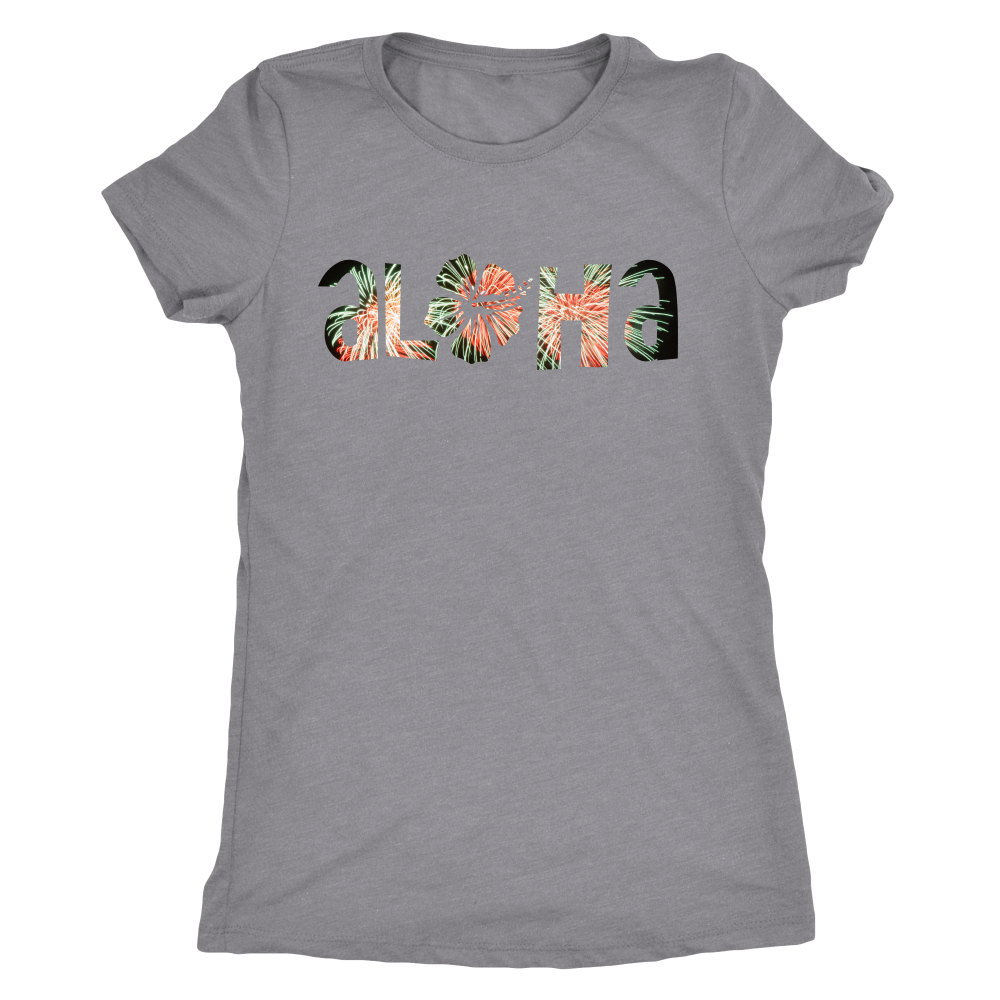 
            
                Load image into Gallery viewer, Womens Aloha Fireworks Logo T-shirt
            
        