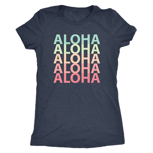 Womens Rainbow Aloha Logo T-Shirt