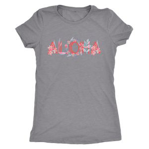 Womens Floral Aloha Logo T-shirt