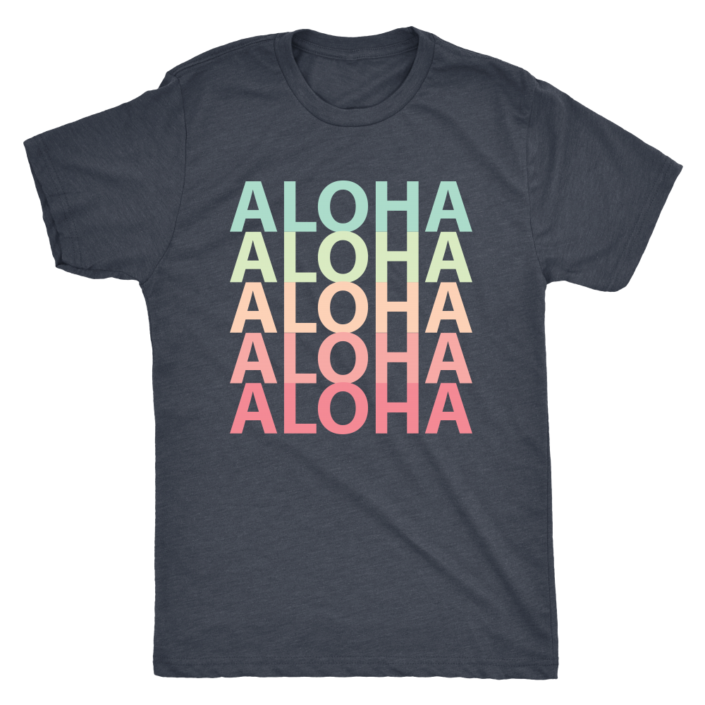 
            
                Load image into Gallery viewer, Mens Rainbow Aloha Logo T-Shirt
            
        