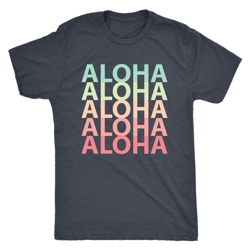 Mens Rainbow Aloha Logo T-Shirt