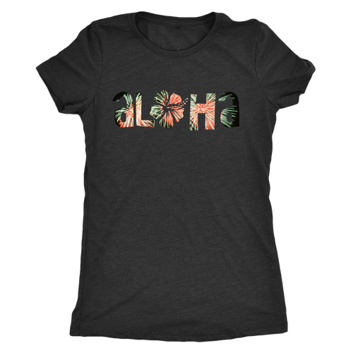 Womens Aloha Fireworks Logo T-shirt