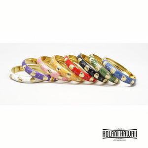 Enamel Bracelet Bangle - Seashell Style