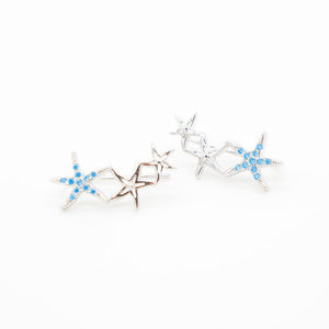 Star Ear Pin with CZ Stones